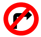 Sign 4 Right Turn Prohibited