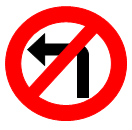 Sign 5 Left Turn Prohibited