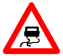 Slippery Traffic Sign